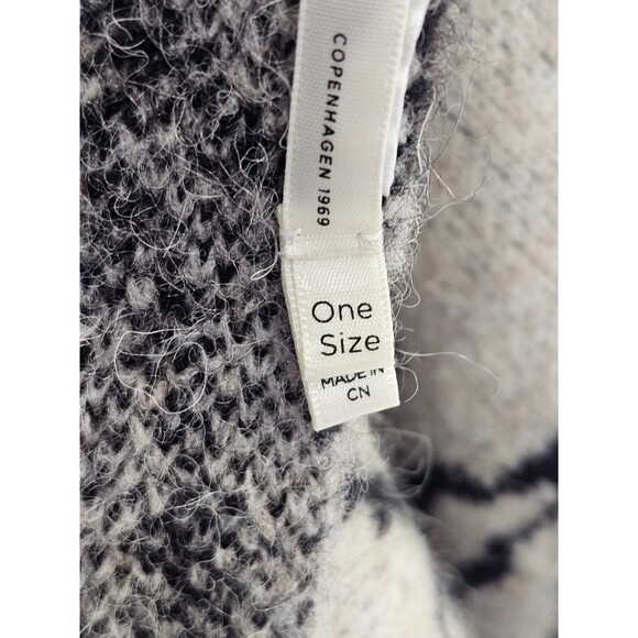 InWear‎ TessaIw Scarf Alpaca & Wool RWS Faces Design Wrap Shawl 17"x86" SOFT EUC - Picture 5 of 6